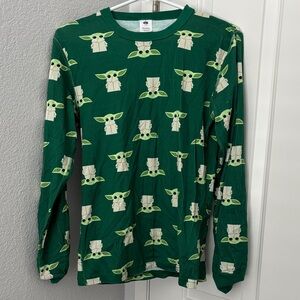 Hanna Andersson Forest Green Long Sleeve Tee with Character Pattern